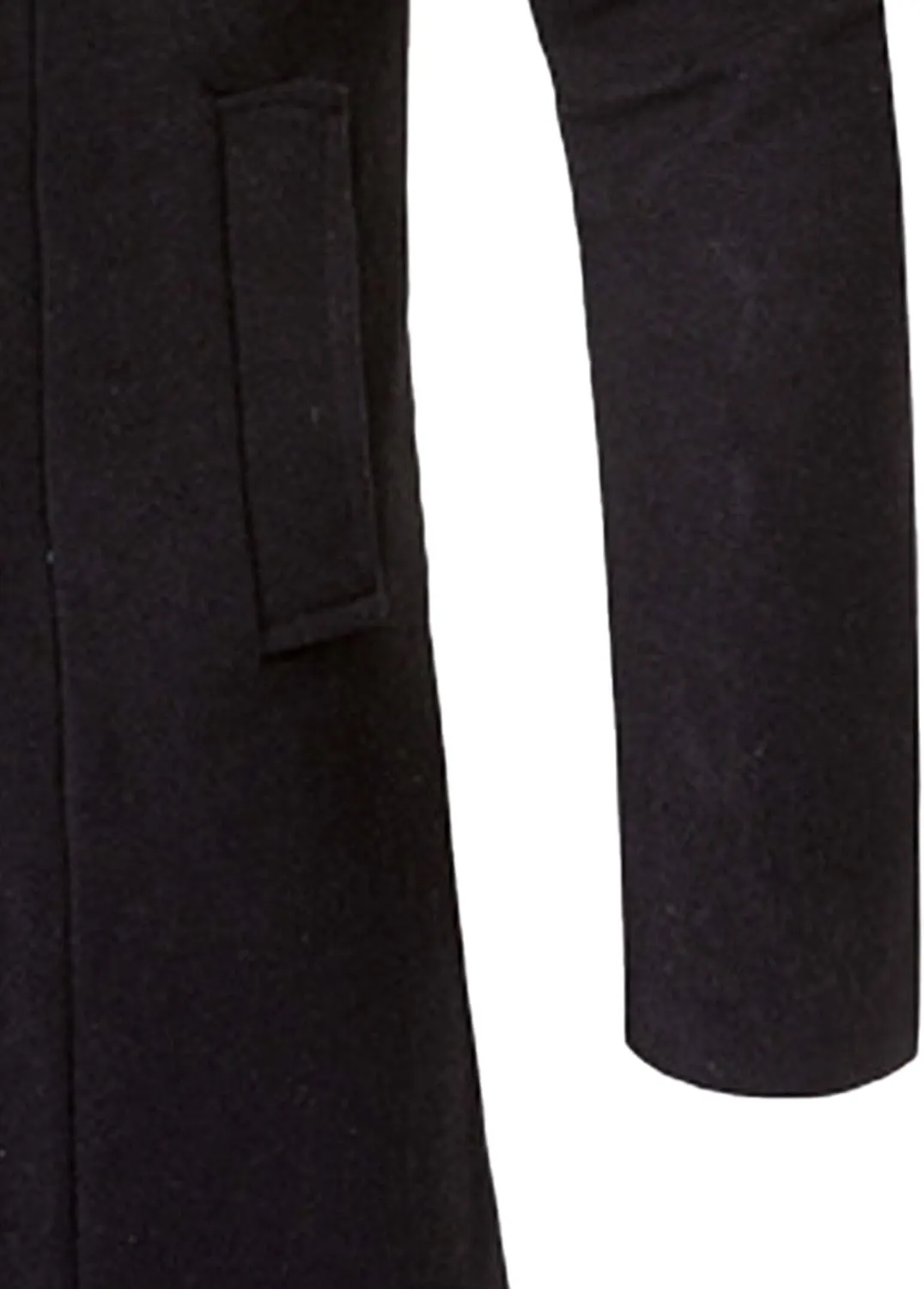 Men's Wool Blend Coat Windbreakers Winter Notched Collar Single Breasted Pea Coat Trench Overcoat Windproof