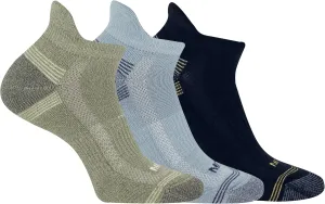 Merrell Men's and Women's Recycled Everyday Low Cut Tab Socks 3 Pair Pack - Repreve Arch Support Band and Breathable Mesh