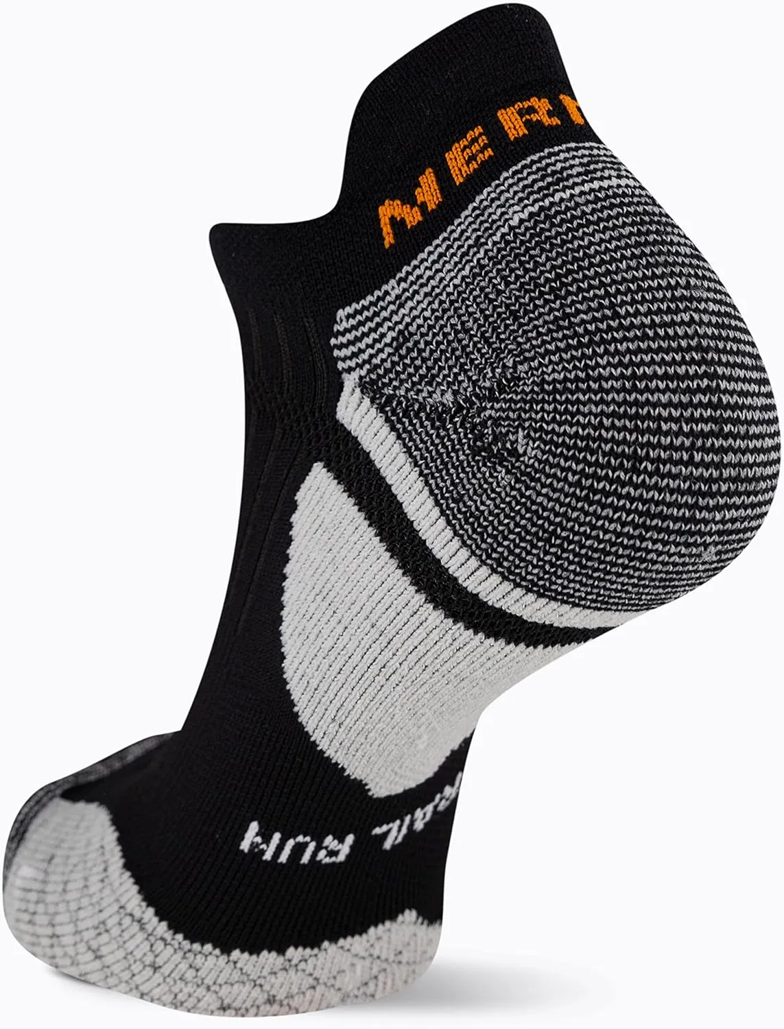 Merrell Men's and Women's Trail Running Cushioned Socks-1 Pair Pack-Unisex Anti-Slip Heel & Arch Compression