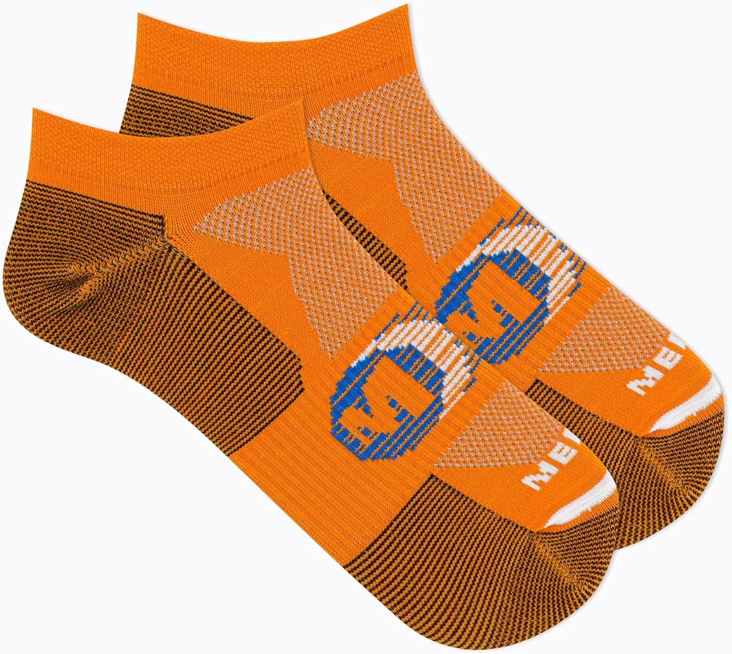 Merrell Men's and Women's Trail Running Lightweight Socks-Unisex Anti-Slip Heel and Breathable Mesh Zones