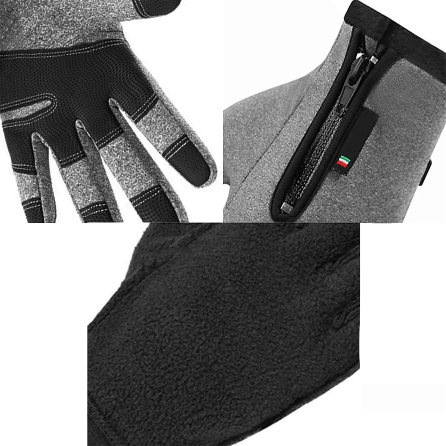 MioCloth Waterproof Cold Weather Anti Slip Driving Skiing Touchscreen Gloves Fleece Lined