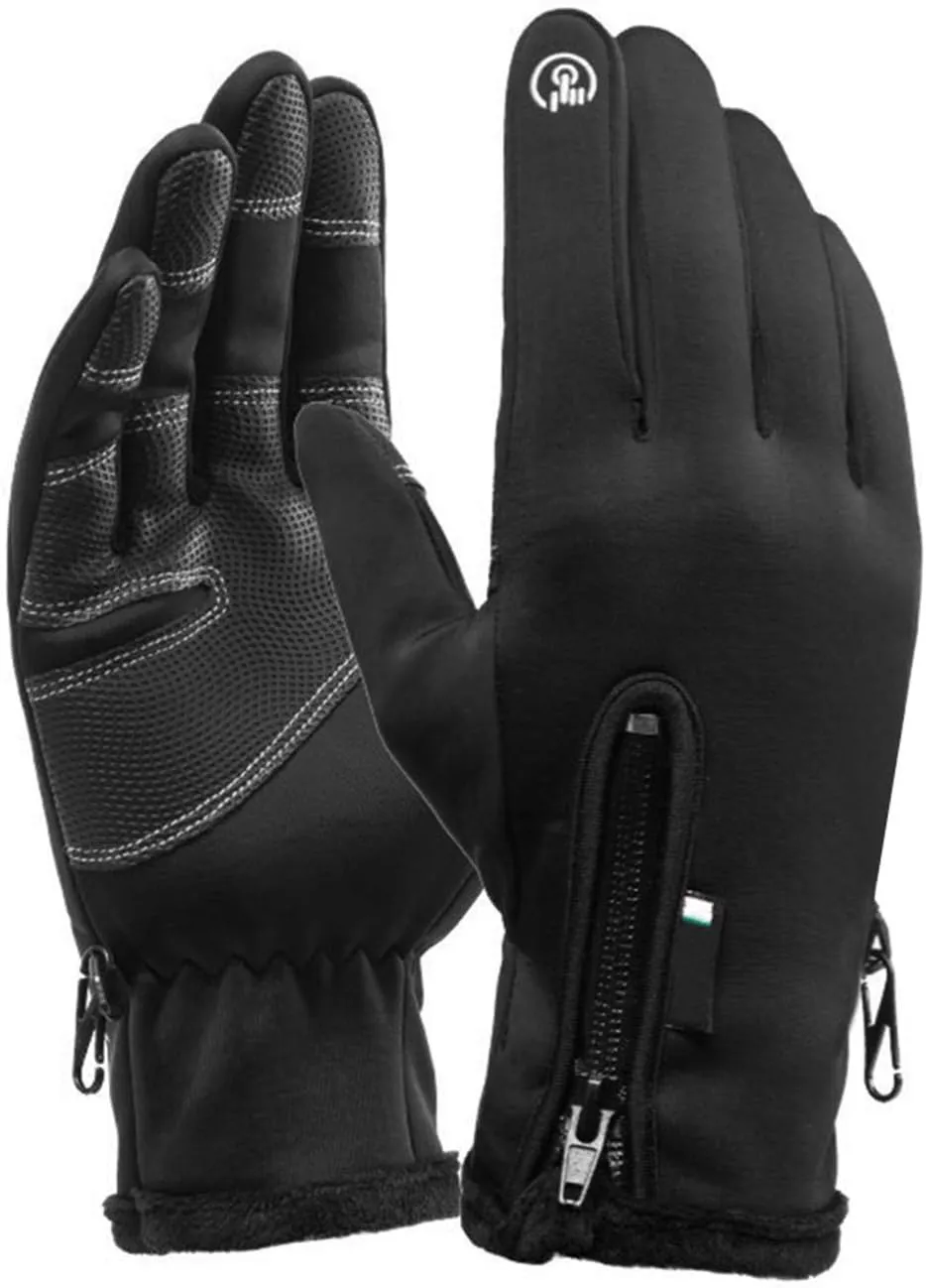 MioCloth Waterproof Cold Weather Anti Slip Driving Skiing Touchscreen Gloves Fleece Lined