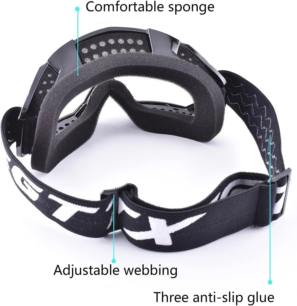 Motorcycle Goggles Motocross Goggles Dirtbike Goggle Riding Goggle ATV Offroad Goggles OTG MX Goggles UV Protection