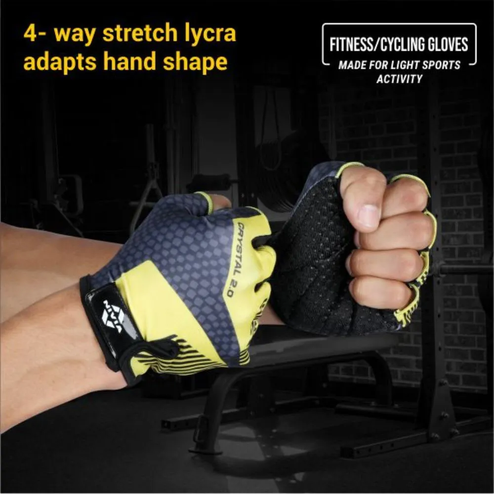 Nivia Crystal 2.0 Fitness Glove Large - Yellow