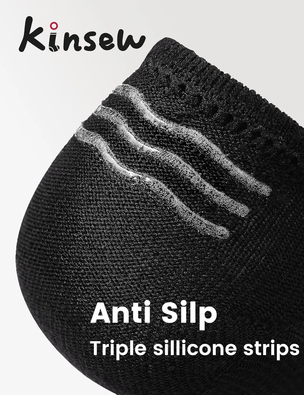 No Show Socks Non Slip 9 Pack Foot Massage Points Low Cut Fashion Liner Grey US 5-12