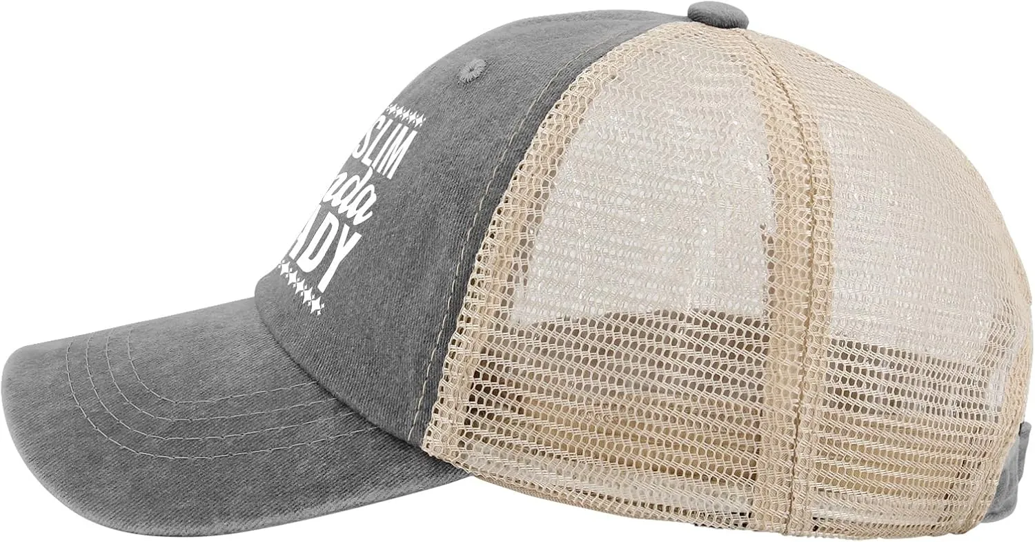 Not Slim Kinda Shady Hats Baseball Hat for Women AllBlack Womens Trucker Hat Gifts for Men Baseball Cap