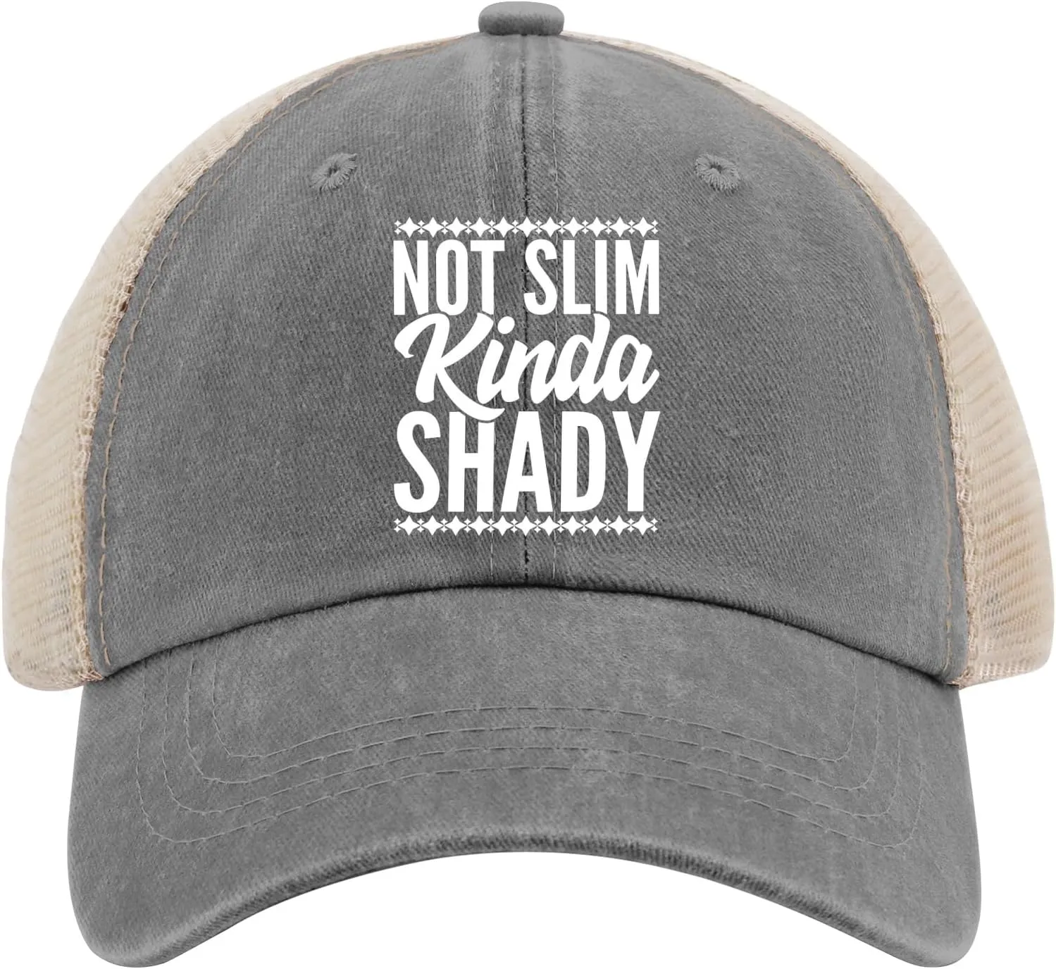 Not Slim Kinda Shady Hats Baseball Hat for Women AllBlack Womens Trucker Hat Gifts for Men Baseball Cap