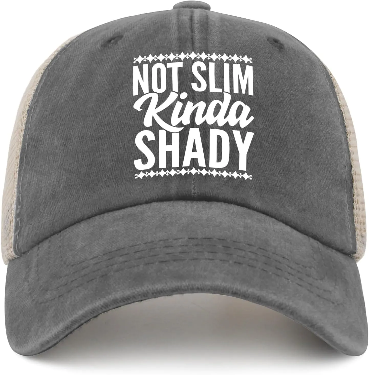 Not Slim Kinda Shady Hats Baseball Hat for Women AllBlack Womens Trucker Hat Gifts for Men Baseball Cap