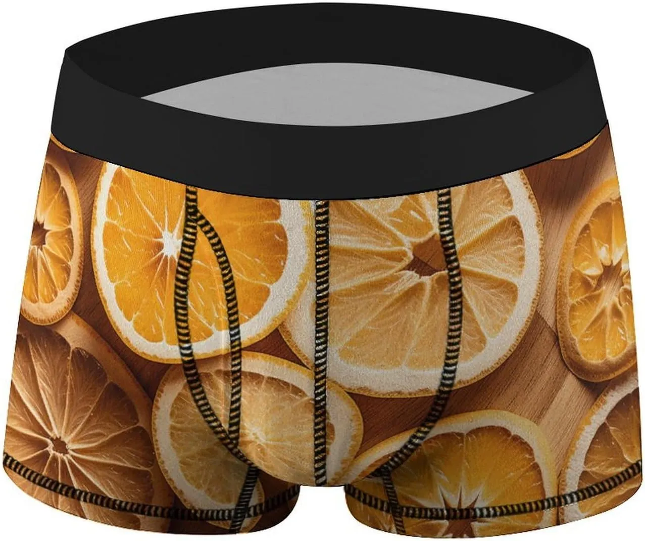 Orange Slices Men's Boxer Briefs Breathable Underwear Comfortsoft Moisture-Wicking Trunks Underwear