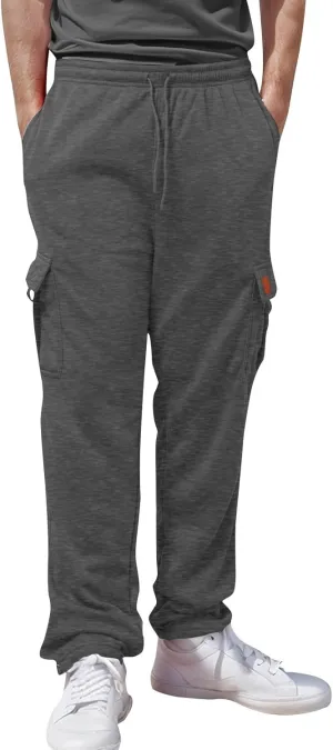Outdoor Cargo Hiking Pants Bunched Feet Multi Pocket Cargo Pants for Active Gym Track Jogging Men's Winter Pants