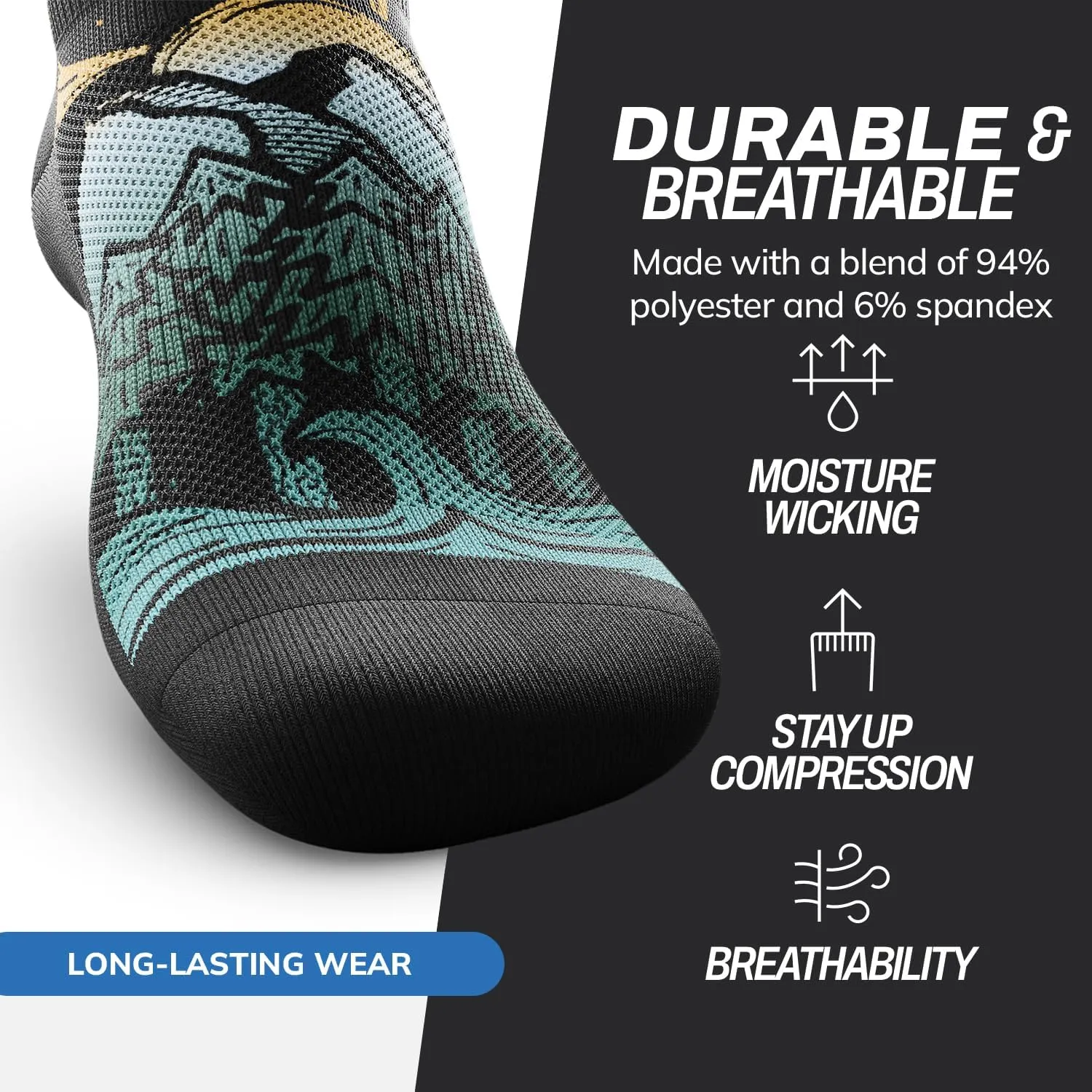 Outway Ankle Socks - Moisture-Wicking, Breathable Comfort with Arch Support - Durable Polyester & Spandex Blend