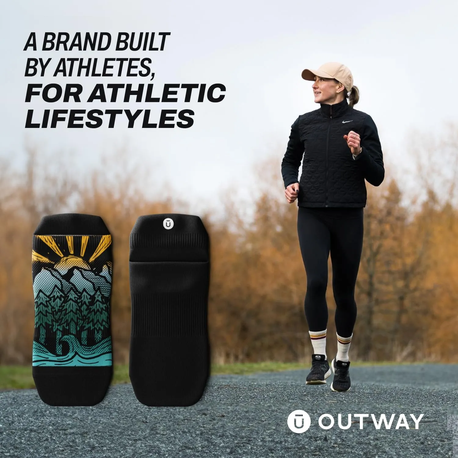 Outway Ankle Socks - Moisture-Wicking, Breathable Comfort with Arch Support - Durable Polyester & Spandex Blend