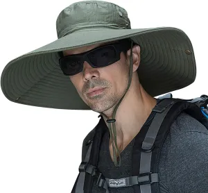 Peicees Super Wide Brim Sun Hat Men Women Fishing Bucket Hat Safari Cowboy Hat