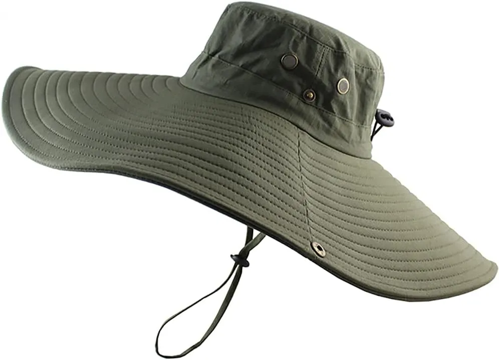 Peicees Super Wide Brim Sun Hat Men Women Fishing Bucket Hat Safari Cowboy Hat