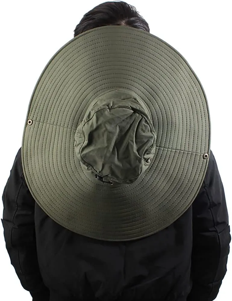 Peicees Super Wide Brim Sun Hat Men Women Fishing Bucket Hat Safari Cowboy Hat