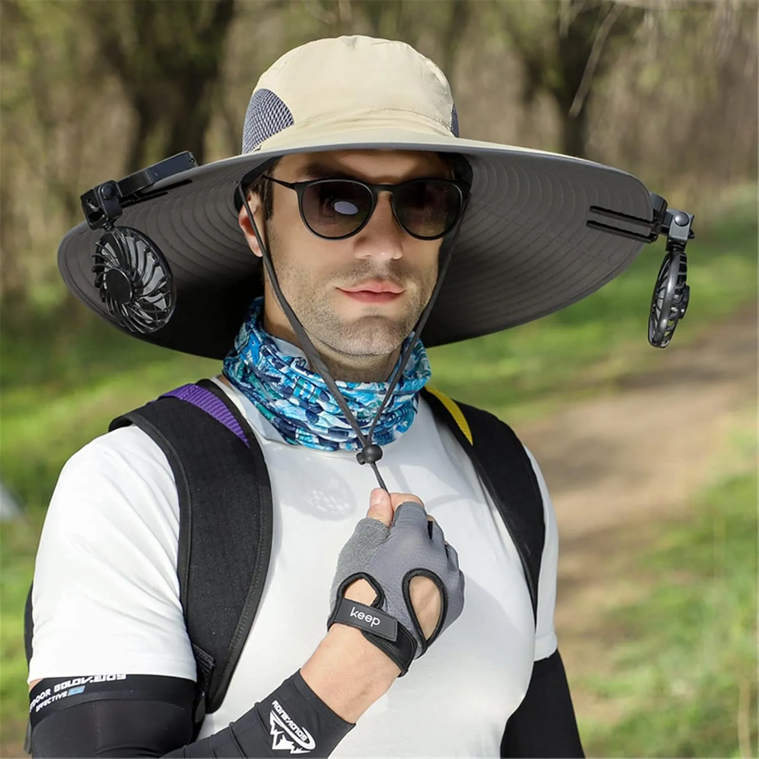 Peicees Super Wide Brim Sun Hat UPF 50  UV Waterproof Fishing Hat for Men Women