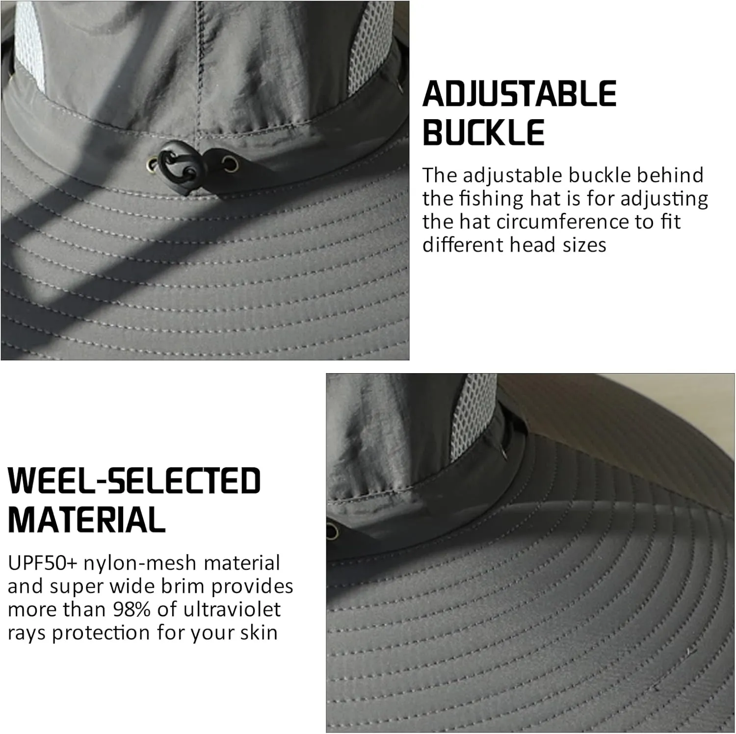 Peicees Super Wide Brim Sun Hat UPF 50  UV Waterproof Fishing Hat for Men Women