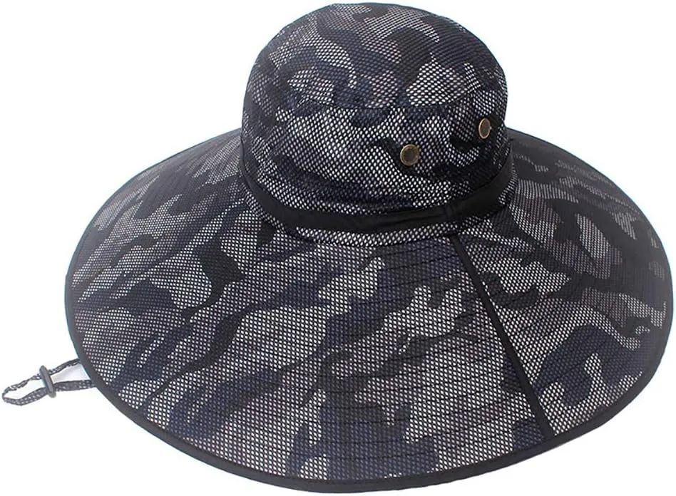 Peicees Super Wide Brim Sun Hat UPF 50  UV Waterproof Fishing Hat for Men Women
