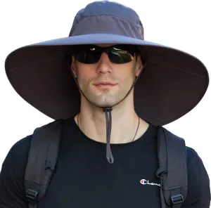 Peicees Super Wide Brim Sun Hat UPF 50  UV Waterproof Fishing Hat for Men Women