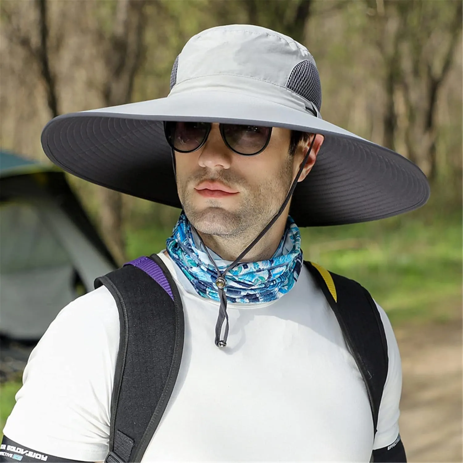 Peicees Super Wide Brim Sun Hat UPF 50  UV Waterproof Fishing Hat for Men Women