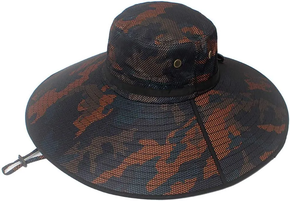 Peicees Super Wide Brim Sun Hat UPF 50  UV Waterproof Fishing Hat for Men Women