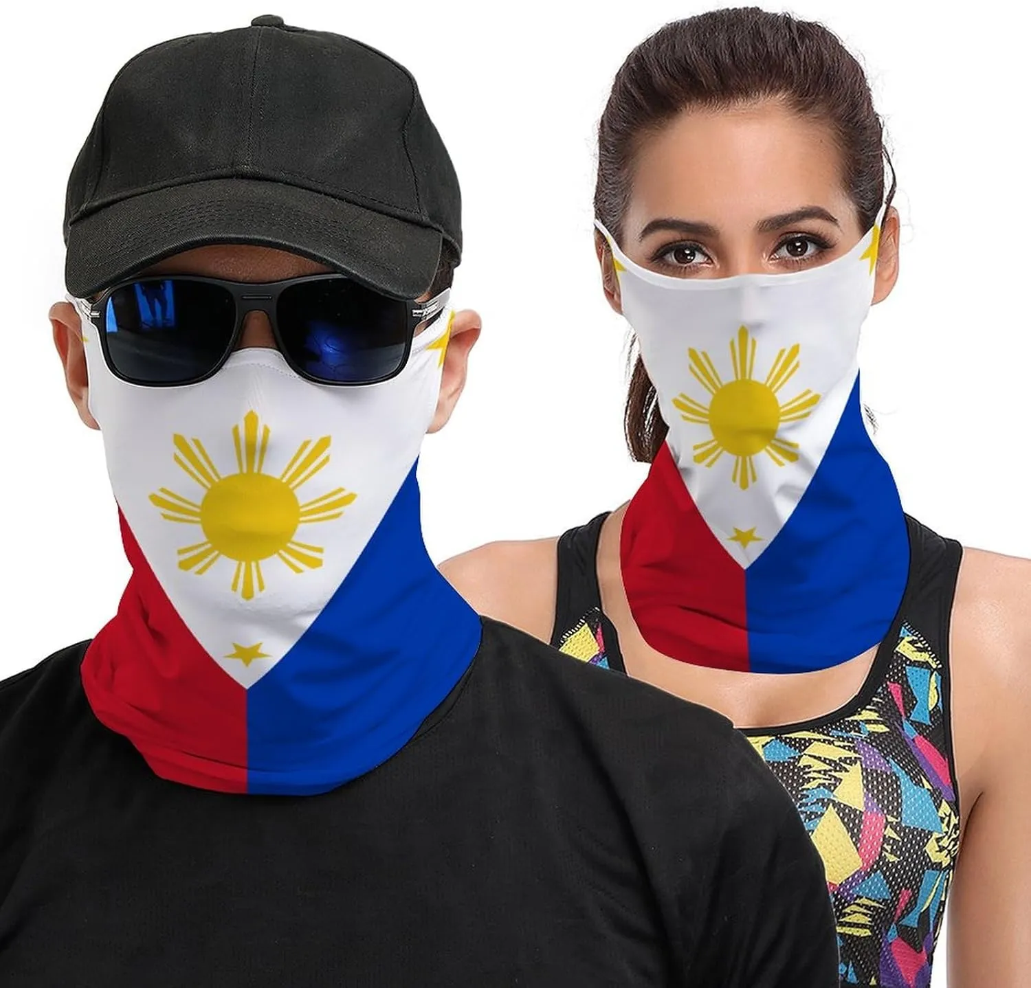 Philippines Flag Face Mask Man Woman Cycling Facemask Lightweight Multifunction Balaclava Headwear Facemask