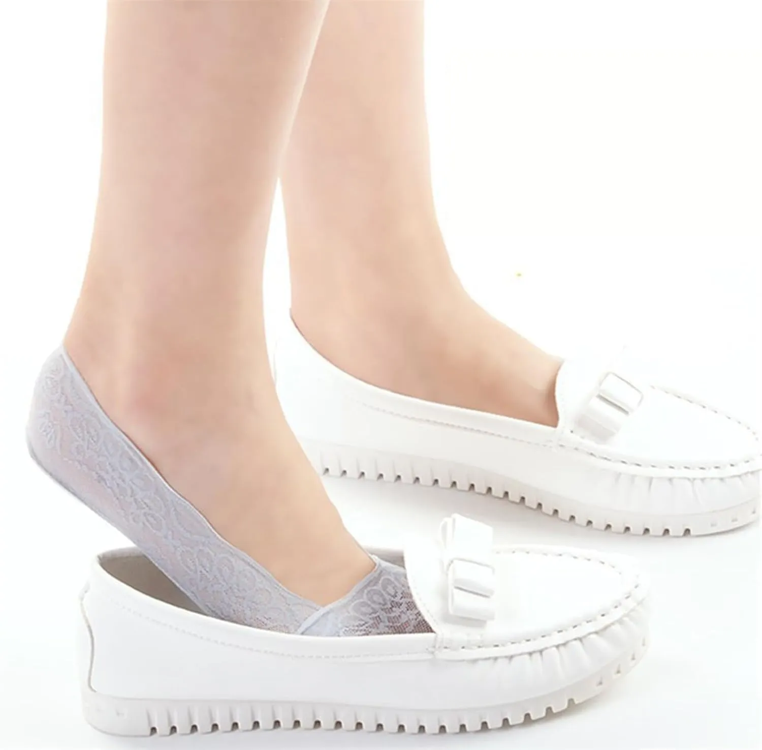 Pleteffect Socks, Mesh Lace No Show Liner Socks for Women, Breathable Non-slip Liner Boat