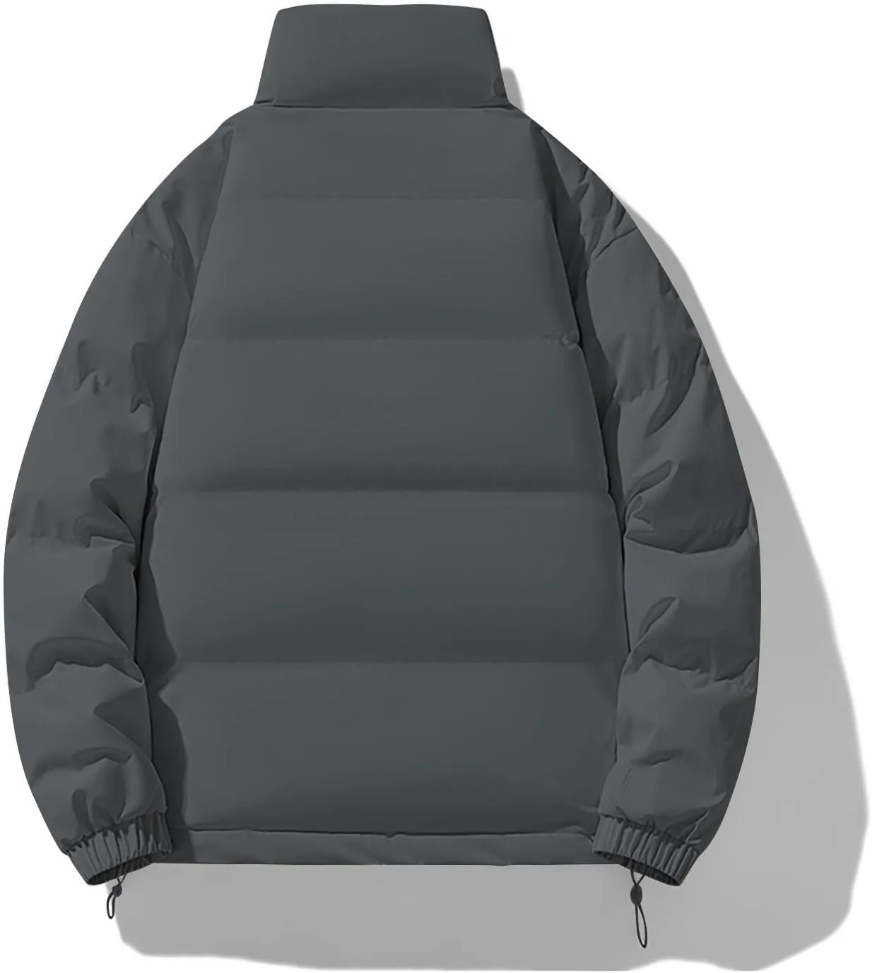 Puffer Jacket Men 2024 Thick Down Jacket Warm Winter Zip Up Padded Coat Oversized Quilted Insulated Thermal Outwear