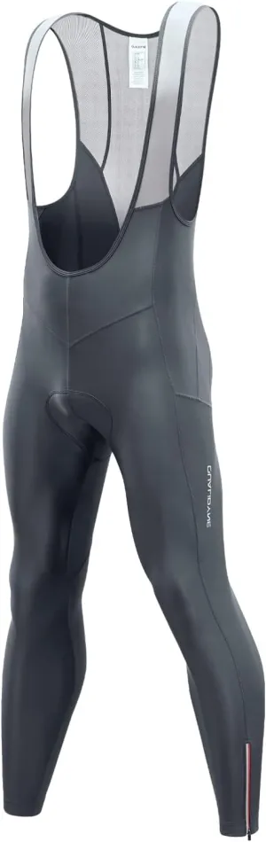 qualidyne Men's Cycling Bib Pants 3D Padded Winter Thermal Cold Weather Bike Bib Tights Biking Bicycle Long Leggings