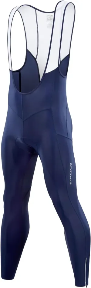qualidyne Men's Cycling Bib Pants 3D Padded Winter Thermal Cold Weather Bike Bib Tights Biking Bicycle Long Leggings