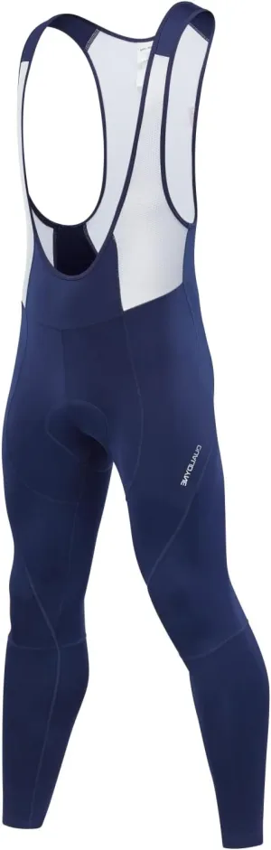 qualidyne Men's Cycling Bib Pants 3D Padded Winter Thermal Cold Weather Bike Bib Tights Biking Bicycle Long Leggings