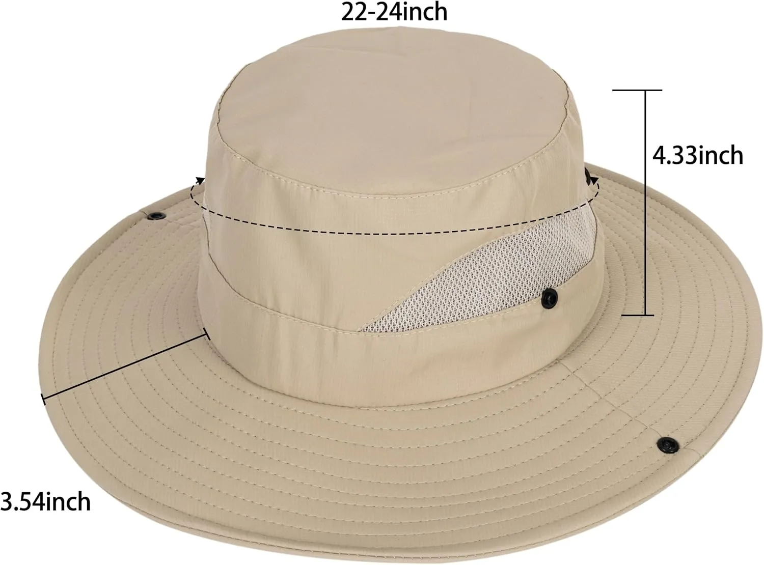 Quick-Dry-Sun-Hat-Beach-Bucket-Hat for Men Women - Wide Brim Mesh Boonie UV Protection Hat Foldable Packable with Drawstring…