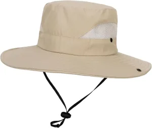 Quick-Dry-Sun-Hat-Beach-Bucket-Hat for Men Women - Wide Brim Mesh Boonie UV Protection Hat Foldable Packable with Drawstring…