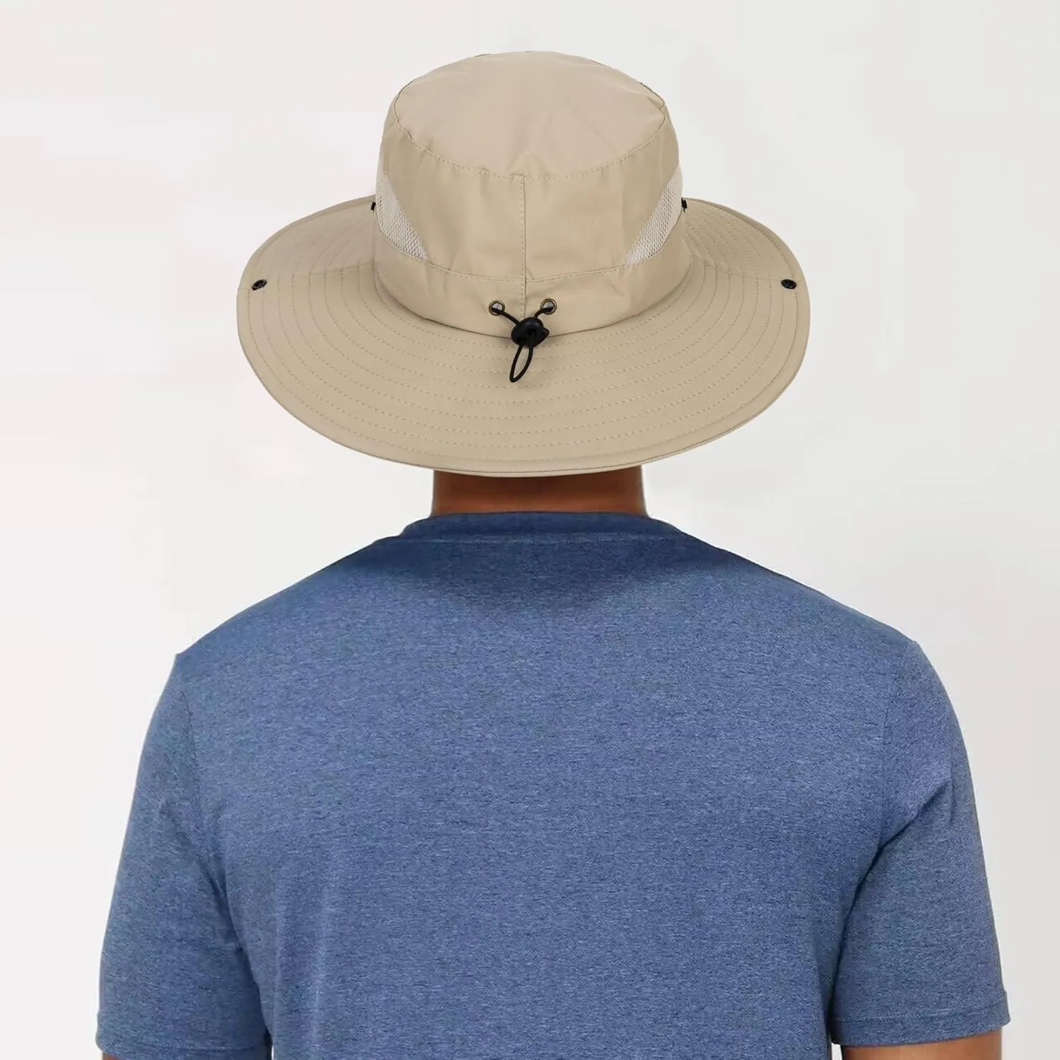 Quick-Dry-Sun-Hat-Beach-Bucket-Hat for Men Women - Wide Brim Mesh Boonie UV Protection Hat Foldable Packable with Drawstring…