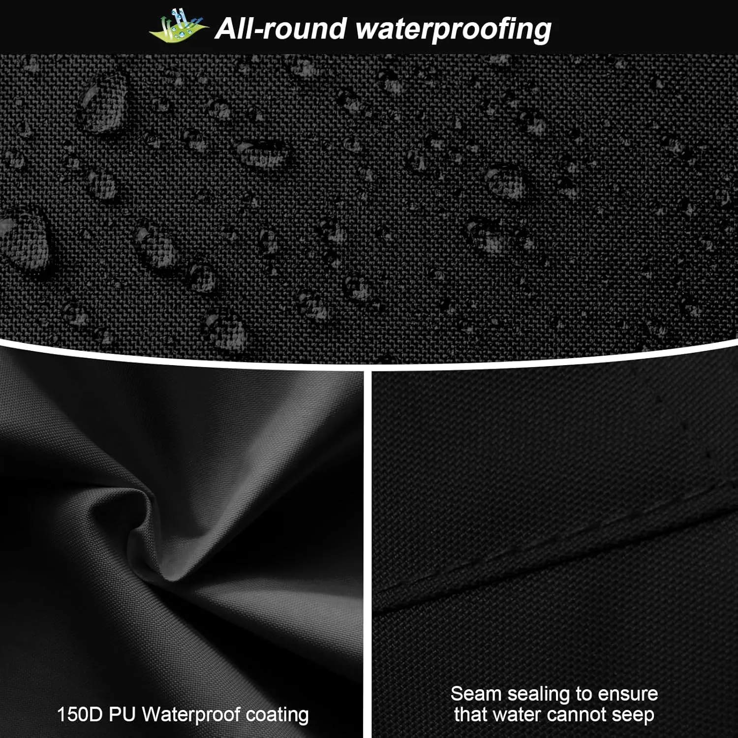 Rain Jacket, High Visibility Rain Coat and Pants, Waterproof Raincoat with Hood, Lightweight Rain Suit for Outdoor Activities, Rain Ponchos for Adults Reusable, Men Women, Black B, L-XL