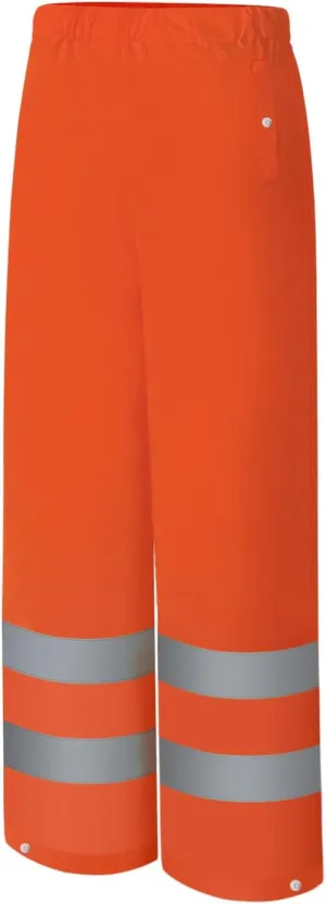 Rain Pants, High Visibility Safety Coat, Hi Vis Waterproof Work Pants, Lightweight Rain Gear for Outdoor Activities, Men Women, Orange P, L-XL