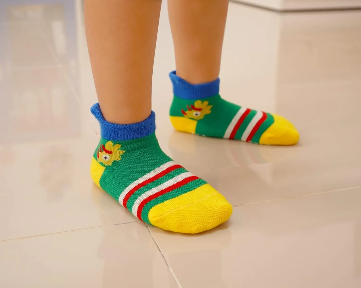 RATIVE Anti Slip Ankle Socks with Grips for Baby Toddler Kids Boys Girls