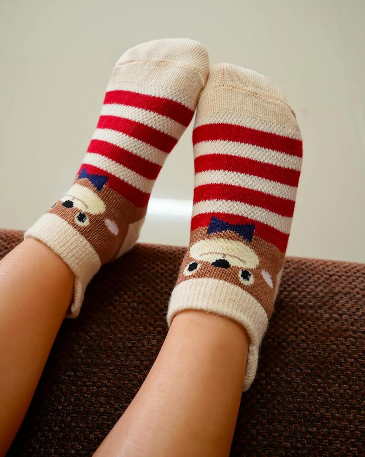 RATIVE Anti Slip Ankle Socks with Grips for Baby Toddler Kids Boys Girls