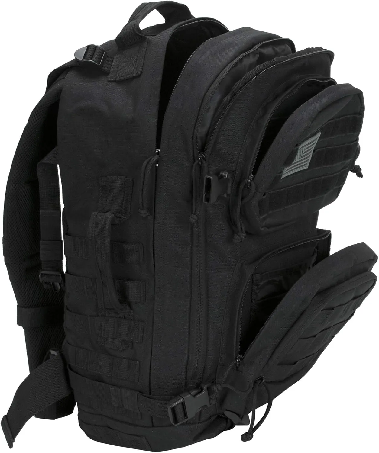 Rockland Military Tactical Laptop Backpack, Black, Large