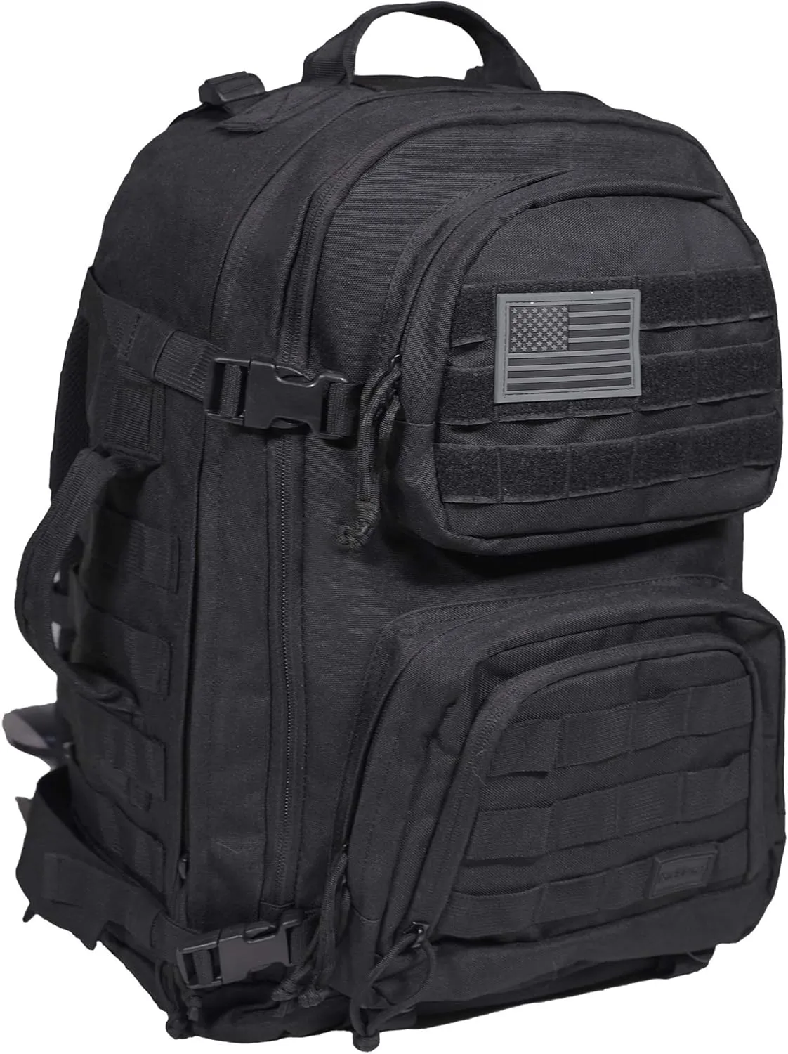 Rockland Military Tactical Laptop Backpack, Black, Large