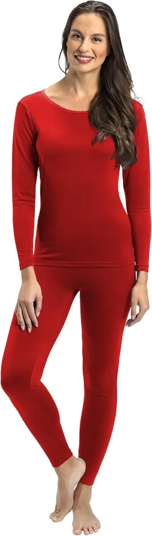 Rocky Thermal Underwear for Women Lightweight Cotton Knit Thermals Women's Base Layer Long John Set