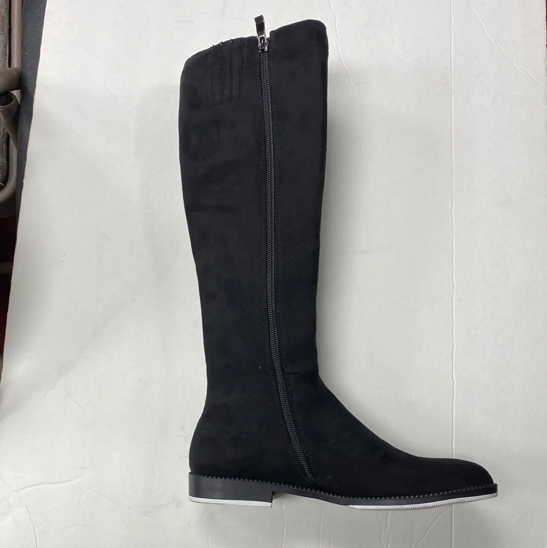 SALE Lolit F2109 Black Suede Boot White Stitching