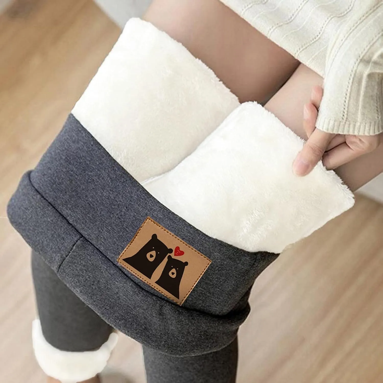 sdbrld Fleece Lined Leggings Women,Womens Fleece Lined Leggings High Waist Thick Warm Pants Tummy Control Soft Thermal Tights