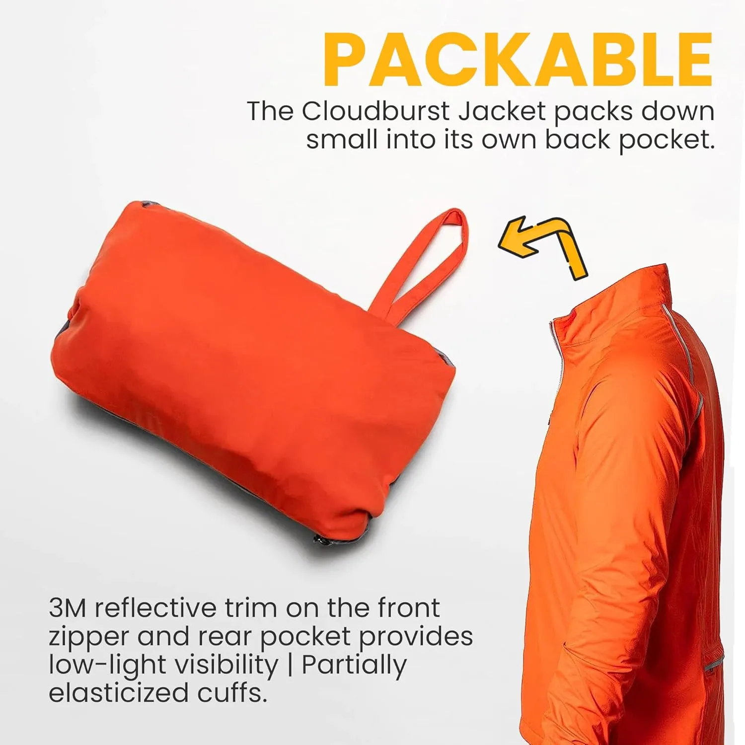 Showers Pass Cloudburst Jacket - Waterproof Breathable & Packable Softshell Jacket - Men's Lightweight Running & Cycling Gear