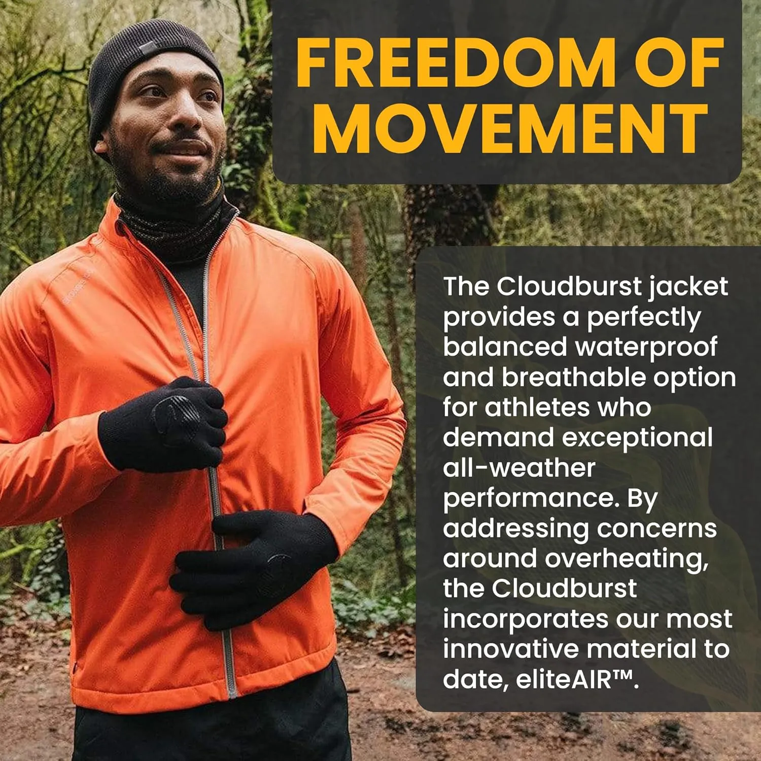 Showers Pass Cloudburst Jacket - Waterproof Breathable & Packable Softshell Jacket - Men's Lightweight Running & Cycling Gear