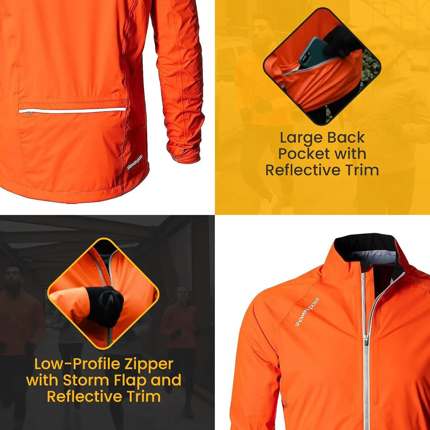 Showers Pass Cloudburst Jacket - Waterproof Breathable & Packable Softshell Jacket - Men's Lightweight Running & Cycling Gear