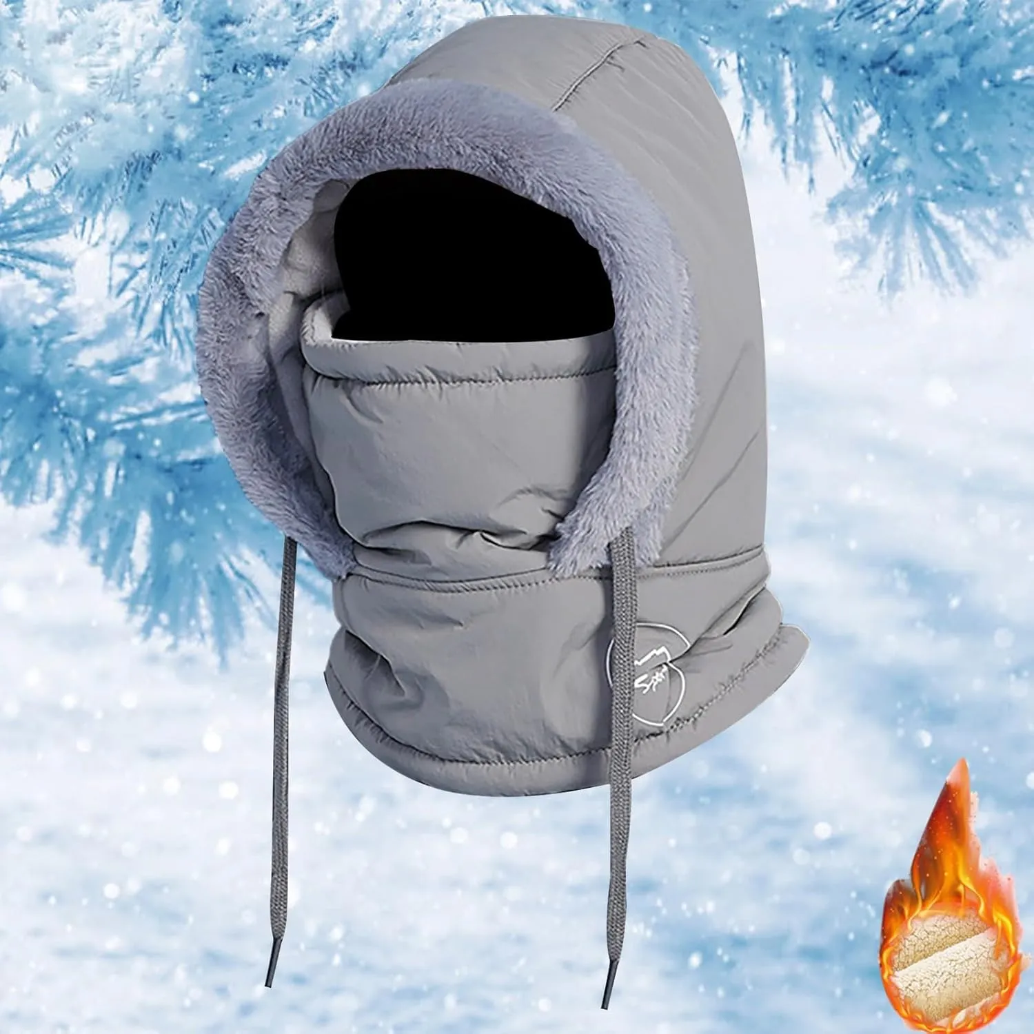 Ski Mask for Men Women Winter Thicken Hat Warm Windproof Face Mask Full Head Cover Scarf Neck for Cold Weather