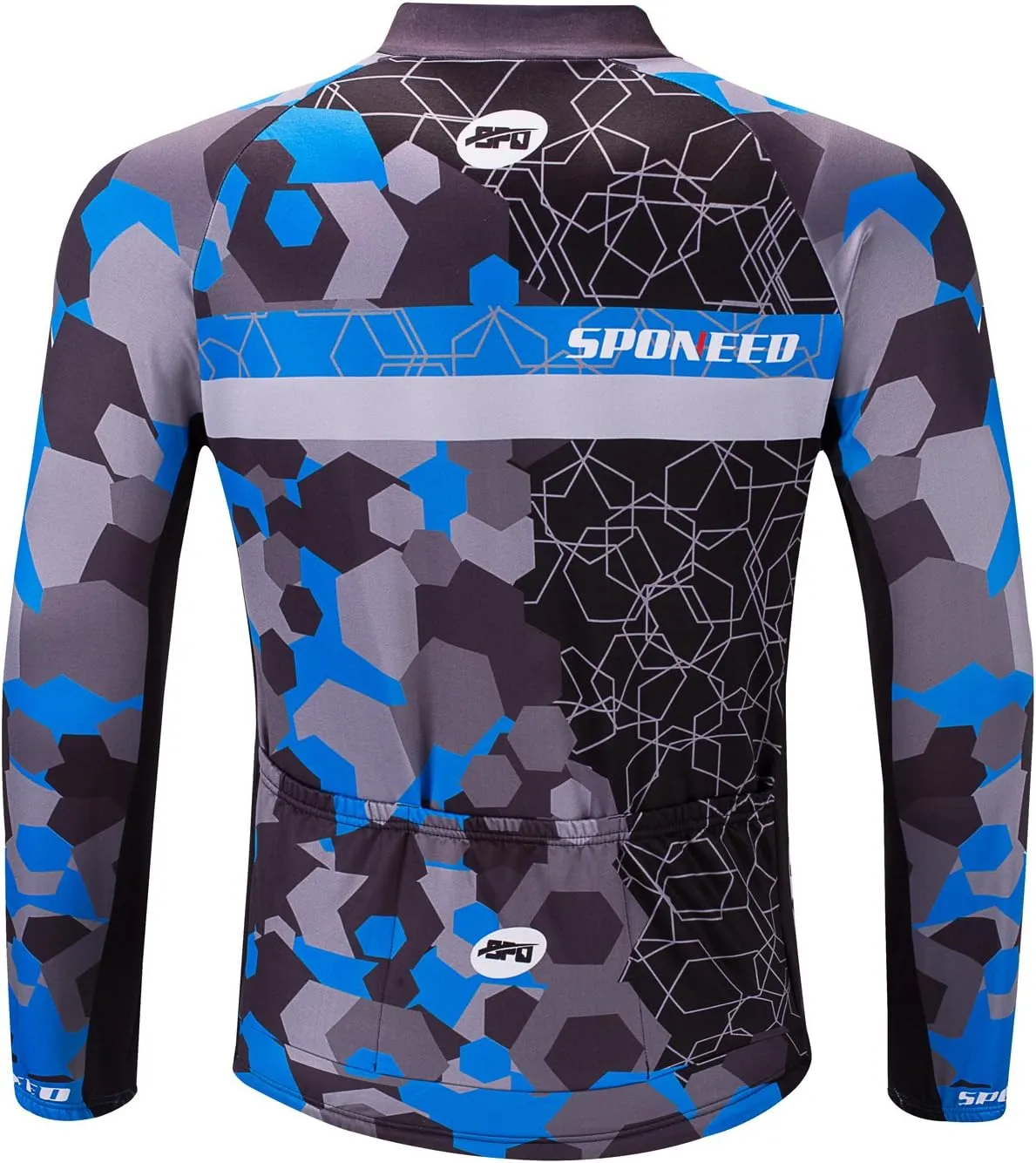 sponeed Men's Bicycle Shirts Long Sleeve Biker Jerseys Full Zipper Winter Cycling Gear Breathable