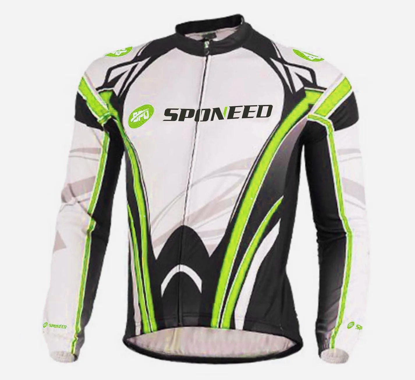 sponeed Men's Bicycle Shirts Long Sleeve Biker Jerseys Full Zipper Winter Cycling Gear Breathable
