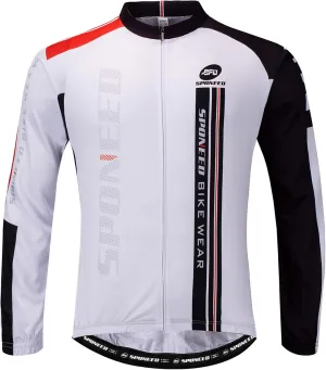sponeed Men's Bicycle Shirts Long Sleeve Biker Jerseys Full Zipper Winter Cycling Gear Breathable